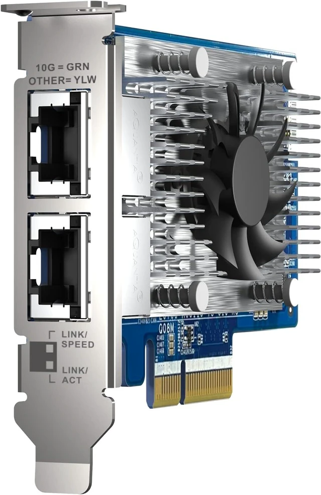 Alt view image 3 of 7 - QNAP QXG-10G2T-X710 Two Port 10GbE Network Card with SR-IOV and iSCSI, Block-Based and Supports Multiple Virtual Disk Modes
