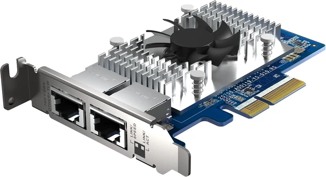 Alt view image 5 of 7 - QNAP QXG-10G2T-X710 Two Port 10GbE Network Card with SR-IOV and iSCSI, Block-Based and Supports Multiple Virtual Disk Modes