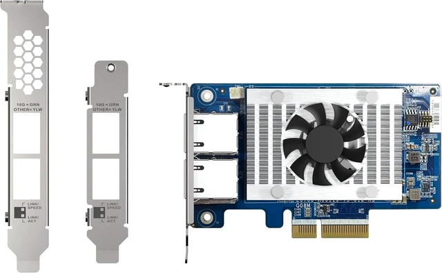Alt view image 6 of 7 - QNAP QXG-10G2T-X710 Two Port 10GbE Network Card with SR-IOV and iSCSI, Block-Based and Supports Multiple Virtual Disk Modes