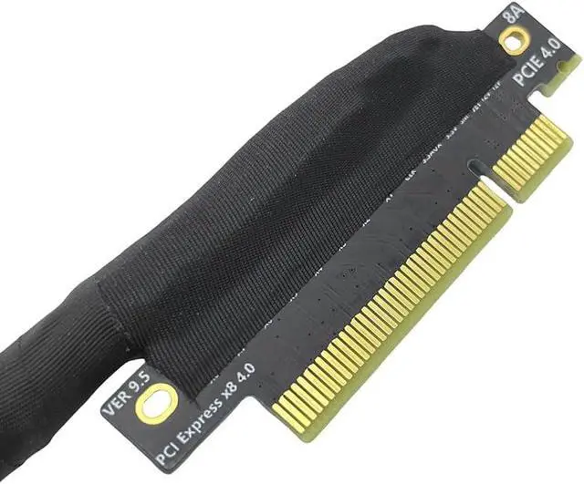 Main image of JMT PCIE 4.0 X8 / X16 GPU Extension Cable 16GBS AI Server Adapter Silver-Plated for Graphics Card Network Card (X8 to X8 Right in,30cm)