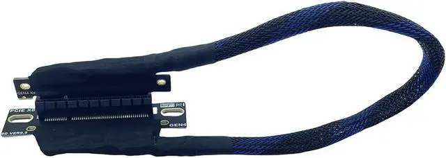Alt view image 5 of 5 - JMT PCIE 4.0 X8 / X16 GPU Extension Cable 16GBS AI Server Adapter Silver-Plated for Graphics Card Network Card (X8 to X8 Right in,30cm)