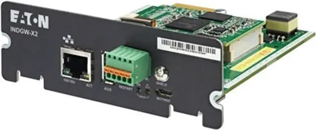 Main image of Eaton Gigabit Industrial Gateway X2 Card INDGW-X2 - UPS Management Adapter - X-Slot - 1 x Network (RJ-45) Port - USB