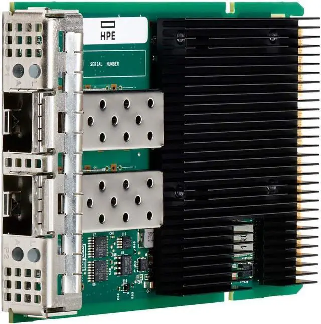 Main image of HPE Broadcom BCM57414 Ethernet 10/25Gb 2-Port SFP28 OCP3 Adapter for HPE - PCI Express 3.0 x8-2 Port(s) - Optical Fiber - 25GBase-X - SFP28 - Mezzanine