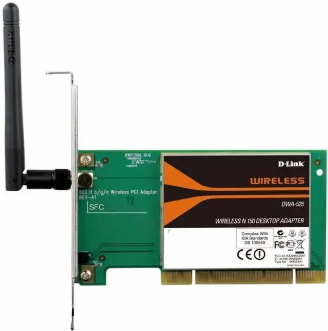 Main image of D-Link Wireless N-150 Mbps Desktop Wi-Fi PCI/PCIe Network Adapter (DWA-525)