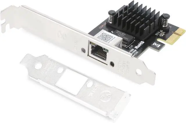 Main image of QSFPTEK 2.5GBase-T PCIe Network Adapter, RTL8125B, 1*RJ45 PCI-E Based Ethernet Network Interface Card, 2.5GBase-T Gigabit NIC with Standard and Low-Profile Brackets Included