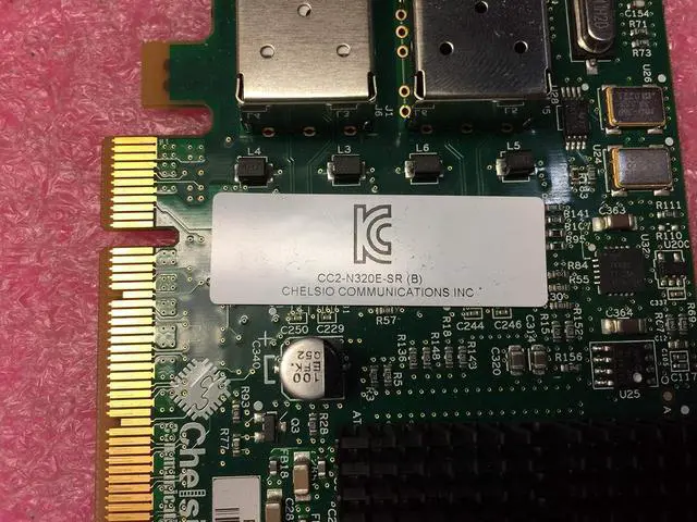 Alt view image 3 of 5 - CC2-N320E-SR Dual Port 10Gb PCIe x8 Ethernet Half Height Card