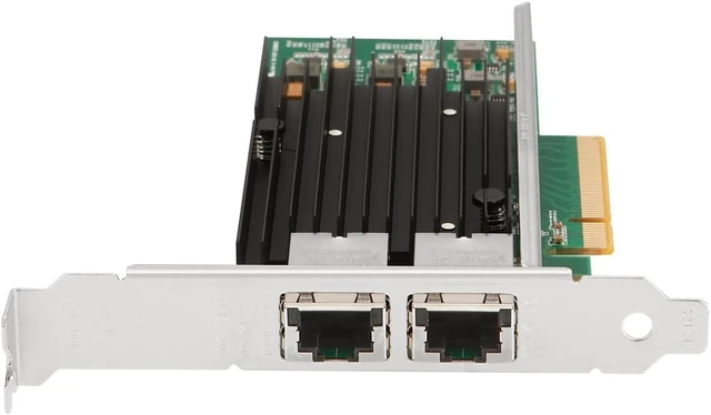 Alt view image 3 of 4 - IO CREST PCIe Dual Port 10GB RJ45 Ethernet LAN Card with Intel X540 Controller, for Windows/Linux/ESX Servers, Compare to Intel X540-T2 (10 Gigabit, 2-Port 10G)