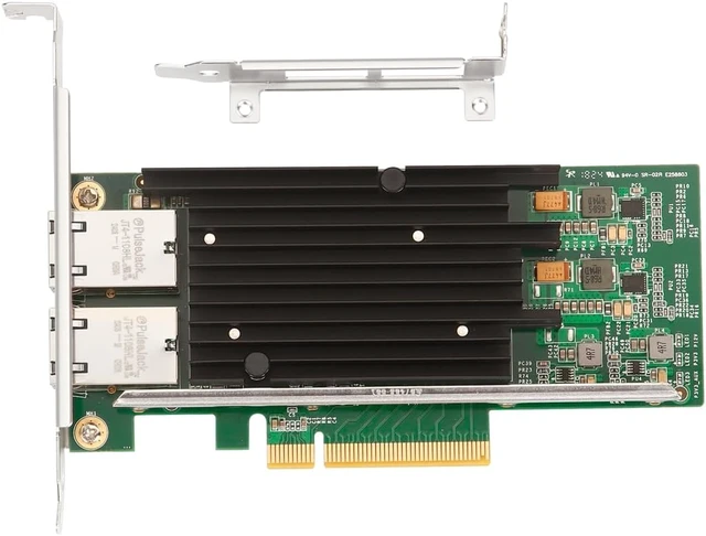 Alt view image 4 of 4 - IO CREST PCIe Dual Port 10GB RJ45 Ethernet LAN Card with Intel X540 Controller, for Windows/Linux/ESX Servers, Compare to Intel X540-T2 (10 Gigabit, 2-Port 10G)