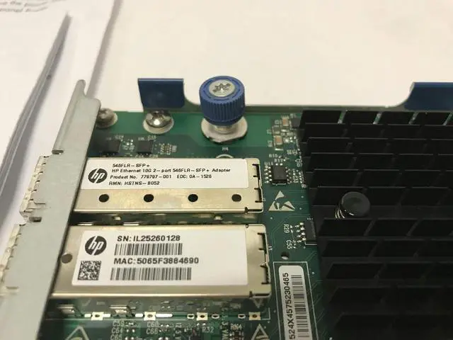 Alt view image 2 of 3 - HPE 779799-B21 546Flr-SFP+ Network Adapter PCI Express 3.0 X8 10 Gigabit Ethernet for ProLiant DL120 Gen9