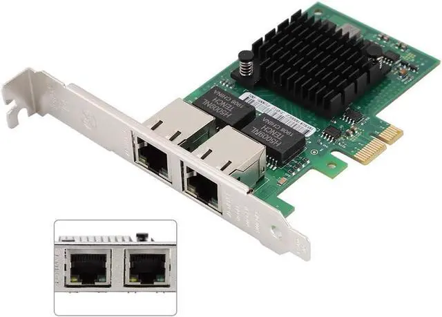 Alt view image 5 of 7 - E1000 Network Card for Card I350T2M Pcie Dual Port for I350Am2 Chip Processor Gigabit Network Card