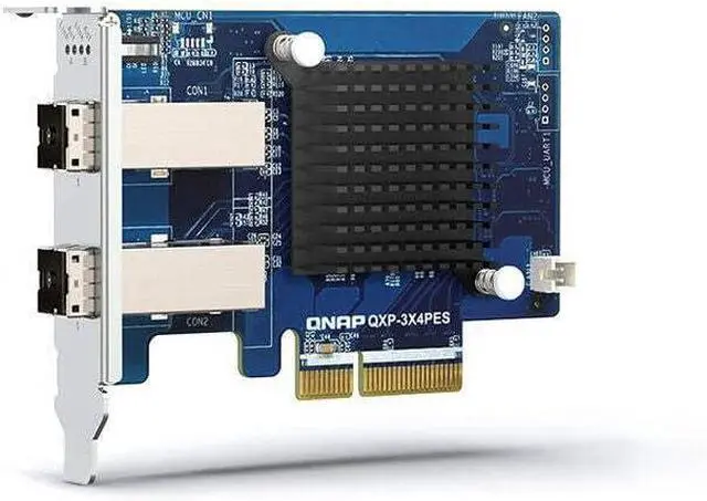 Main image of QNAP Systems - QXP-3X4PES - QNAP 2-Port PCIe Gen3 x4 Expansion Card - PCI Express 3.0 x4-32 Gbit/s - Plug-in Card