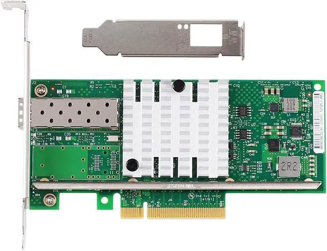 Alt view image 2 of 7 - JMT PCIe2.0 x8 to 1Port SFP+ Network Card 10G Fiber Module Adapter X520-DA1 Support X8 X16