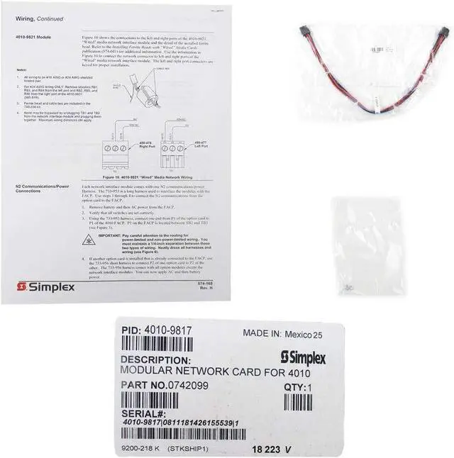 Main image of SIMPLEX 4010-9817 - Modular Network Card for 4010