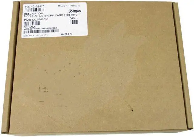 Alt view image 6 of 6 - SIMPLEX 4010-9817 - Modular Network Card for 4010