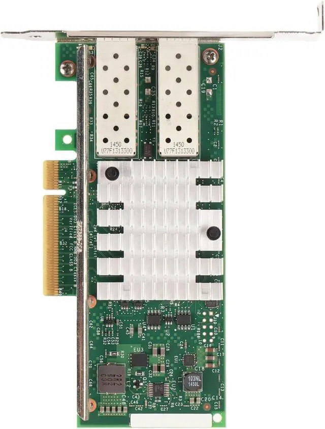 Alt view image 3 of 7 - Server Adapter, Plug and Play 10Gbps PCIe Network Adapter High Speed Low Latency PCle V2.0