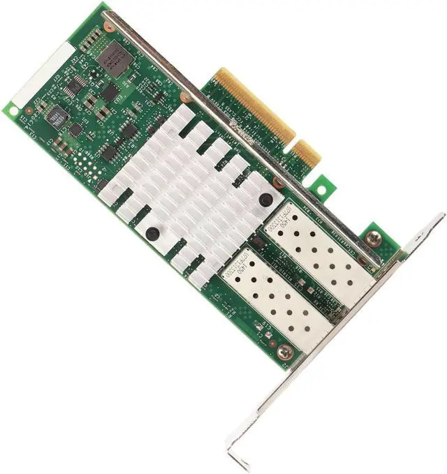 Alt view image 3 of 7 - High Speed 10Gbps Dual PCIe Adapter Plug and Play Ethernet Expansion Card for Desktop Data Transfer