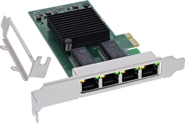 Main image of InLine® Quad Gigabit Network Card, 4X RJ45 1Gb/s, PCIe x1, 51127D