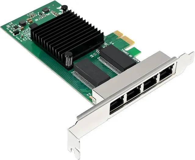 Alt view image 2 of 7 - InLine® Quad Gigabit Network Card, 4X RJ45 1Gb/s, PCIe x1, 51127D