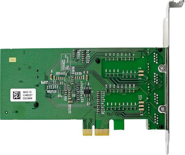 Alt view image 6 of 7 - InLine® Quad Gigabit Network Card, 4X RJ45 1Gb/s, PCIe x1, 51127D