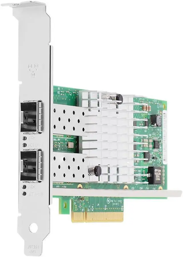 Alt view image 2 of 5 - JMT PCIe2.0 x8 to 2Port SFP+ Network Card 10G Fiber Module Adapter X520-DA2 Support X8 X16
