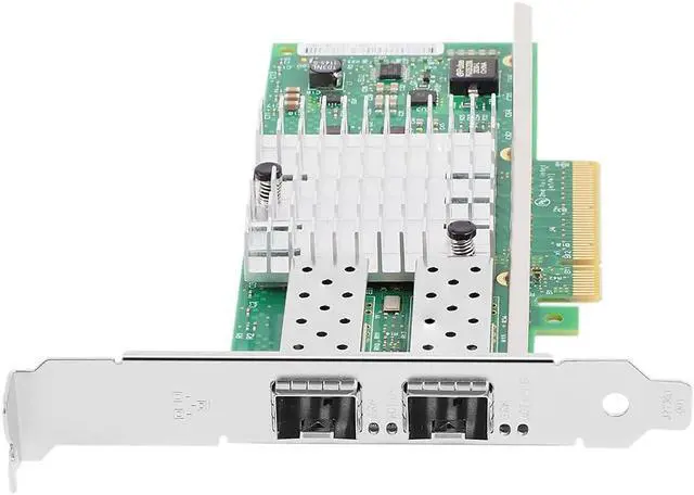 Alt view image 3 of 5 - JMT PCIe2.0 x8 to 2Port SFP+ Network Card 10G Fiber Module Adapter X520-DA2 Support X8 X16