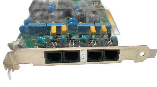 Alt view image 2 of 3 - DIALOGIC D/41JCT-LS (4) RJ-11 CONNECTORS, 4-Port PCI, Analog CONVERGED Communications Board, PC Board, Supports Voice/FAX/Software-Based Speech Recognition Processing