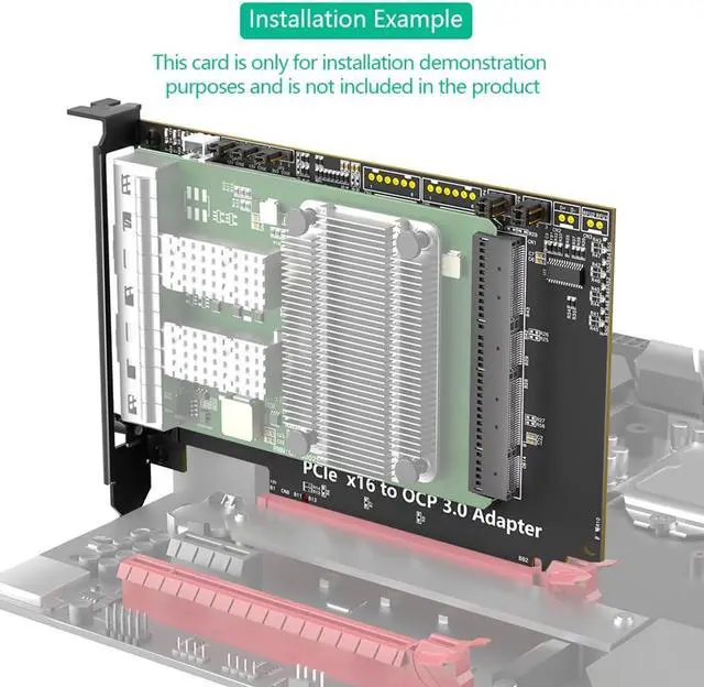 Alt view image 3 of 7 - JMT Updated PCI-E5.0 16x to Gen-Z 4C+ SFF-TA-1002 Adapter Compatible with OCP NIC 3.0 Network Card