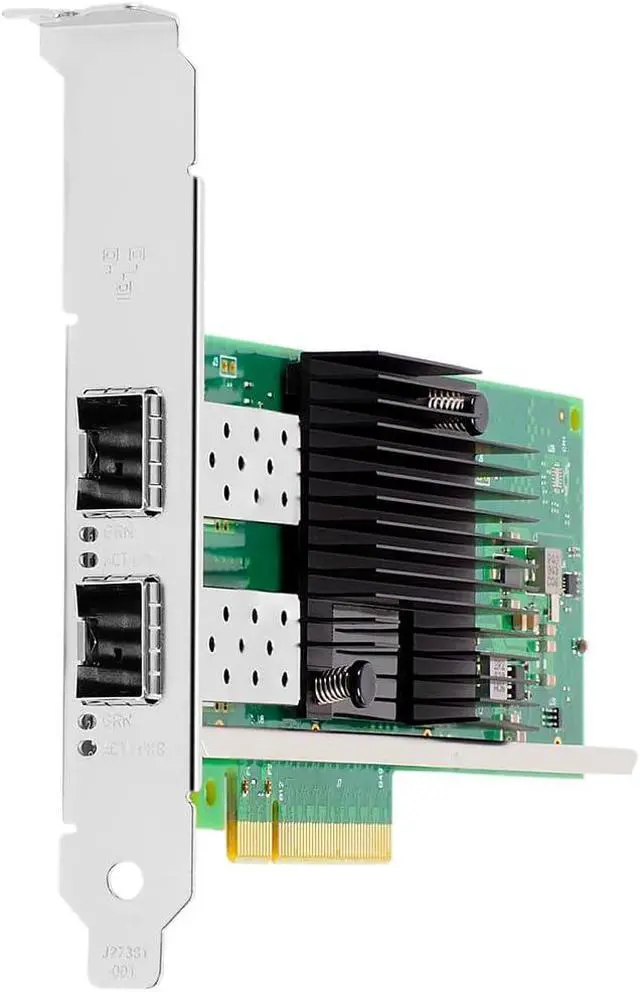 Alt view image 2 of 6 - JMT PCIe3.0 X8 to 2Ports SFP+ Network Card 10G Fiber Module Adapter X710-DA2 Support X8 X16