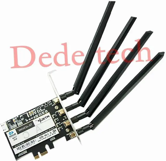 Alt view image 2 of 2 - Broadcom BCM94360 1300Mbps Dual Band 802.11AC Desktop PCI-E Wireless Card PC 4.1