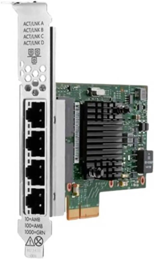 Main image of Hewlett Packard Enterprise HPE I350-T4 - Netwerkadapter - PCIe 2.0 x4 - Gigabit Ethernet x 4 - voor ProLiant DL20 Gen10, DL325 Gen10, DL360 Gen10, DL380 Gen10, ML30 Gen10, XL220n Gen10 (P2110 6-B21)