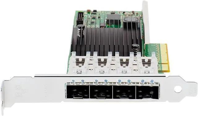Alt view image 4 of 7 - JMT PCIe3.0 x8 to 4Port SFP+ Network Card 10G Fiber Module Adapter X710-DA4 Support X8 X16