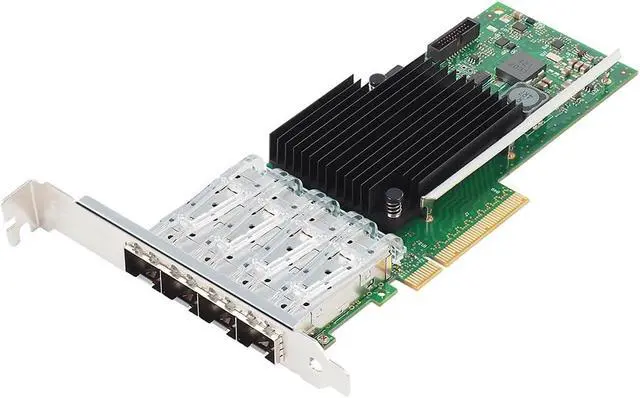Alt view image 6 of 7 - JMT PCIe3.0 x8 to 4Port SFP+ Network Card 10G Fiber Module Adapter X710-DA4 Support X8 X16