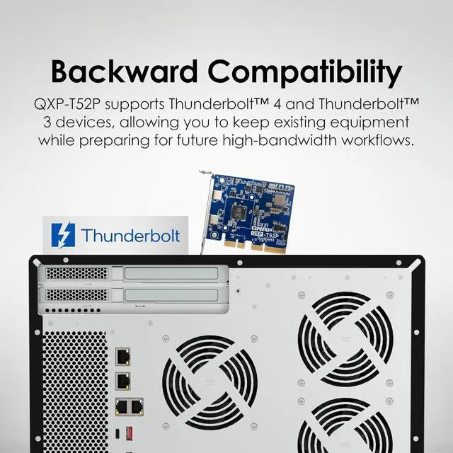 Alt view image 6 of 7 - QNAP Thunderbolt 5 Dual Ports Expansion Card, PCIe Gen4 x4 (QXP-T52P)