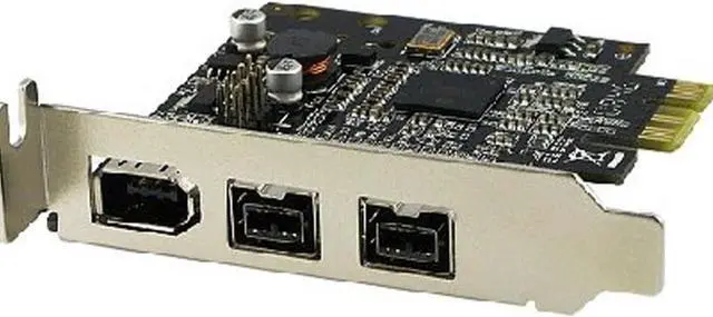 Main image of Syba Low Profile PCI-Express Firewire Card with Two 1394b Ports and One 1394a Port (2B1A), TI Chipset, Extra Regular Bracket SD-PEX30009