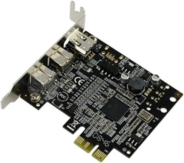 Alt view image 4 of 4 - Syba Low Profile PCI-Express Firewire Card with Two 1394b Ports and One 1394a Port (2B1A), TI Chipset, Extra Regular Bracket SD-PEX30009
