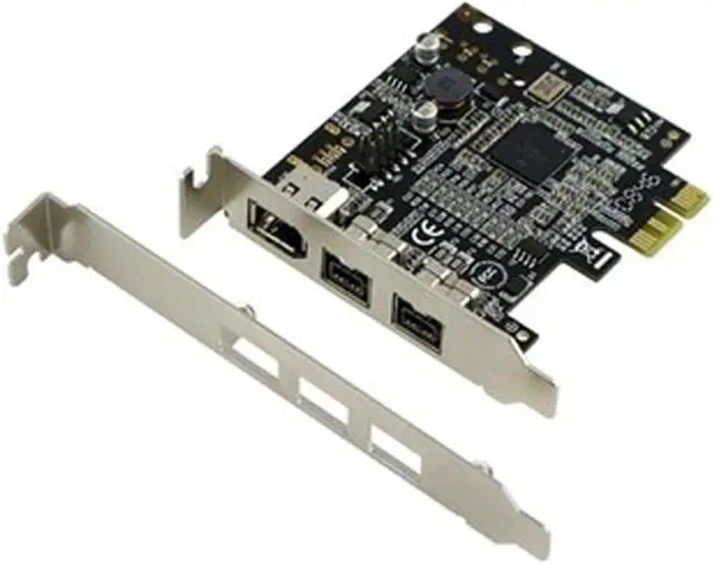 Alt view image 2 of 4 - Syba Low Profile PCI-Express Firewire Card with Two 1394b Ports and One 1394a Port (2B1A), TI Chipset, Extra Regular Bracket SD-PEX30009