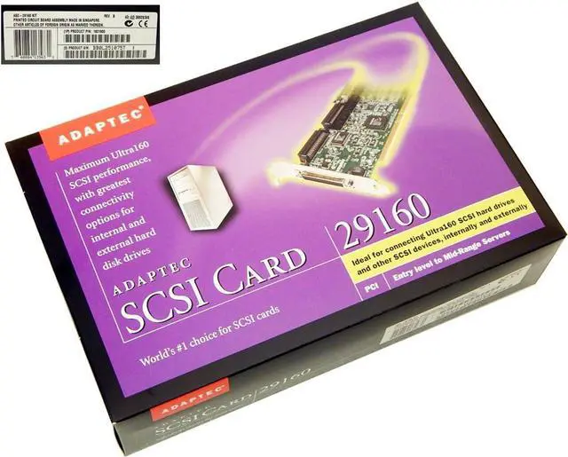 Main image of Adaptec 29160 PCI to Ultra160 SCSI Card Kit with EzSCSI Software