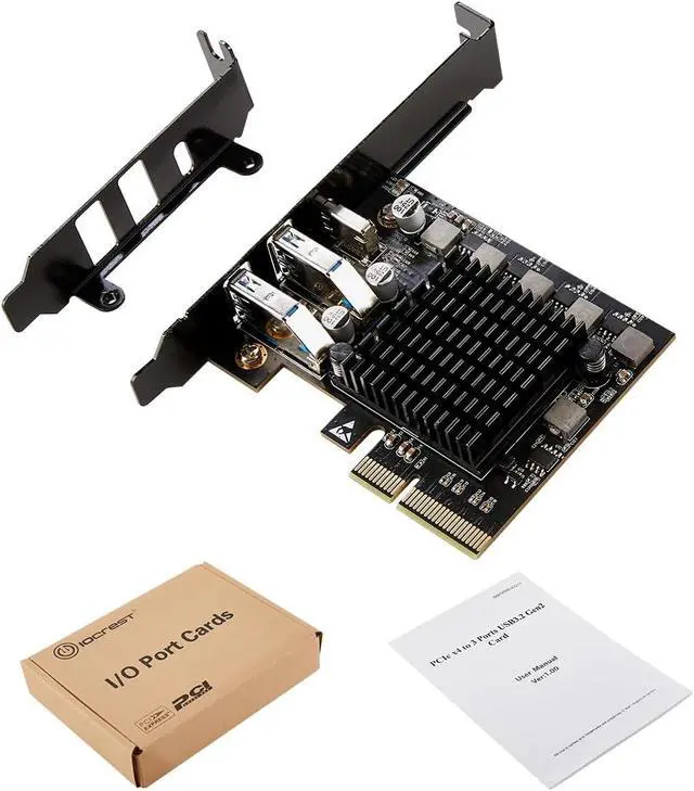 Alt view image 4 of 6 - 2 Port USB Type A 3.2 and Single Port USB-C 3.2 Gen 2x2 PCI-e Gen 3 x4 Expansion Card