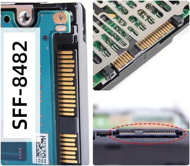 Alt view image 4 of 7 - Xiwai SAS SFF-8482 29Pin to USB 3.0 5Gbps Raid Hard Disk Drive Adapter with Chipset and Power Port (12V/3A Power Supply)