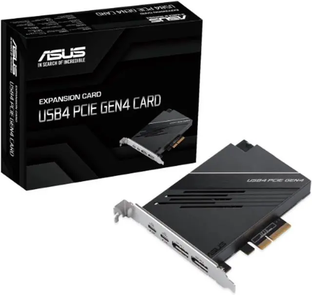 Main image of ASUS USB4 PCIe Gen4 Card, Dual USB4 Ports (USB-C) Ports, DisplayPort 1.4, PCIe 4.0 x4 Interface/Domestic Authorized Dealer