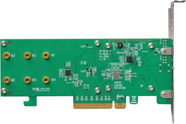 Alt view image 5 of 6 - Highpoint Technologies 2-Port M.2 SSD6202A NVMe Boot RAID Controller for VMware ESXi & Virtualization Systems, Green