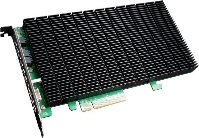 Main image of Highpoint Technologies 4-Port M.2 SSD6204A NVMe Boot RAID Controller for VMware ESXi & Virtualization Systems, Green
