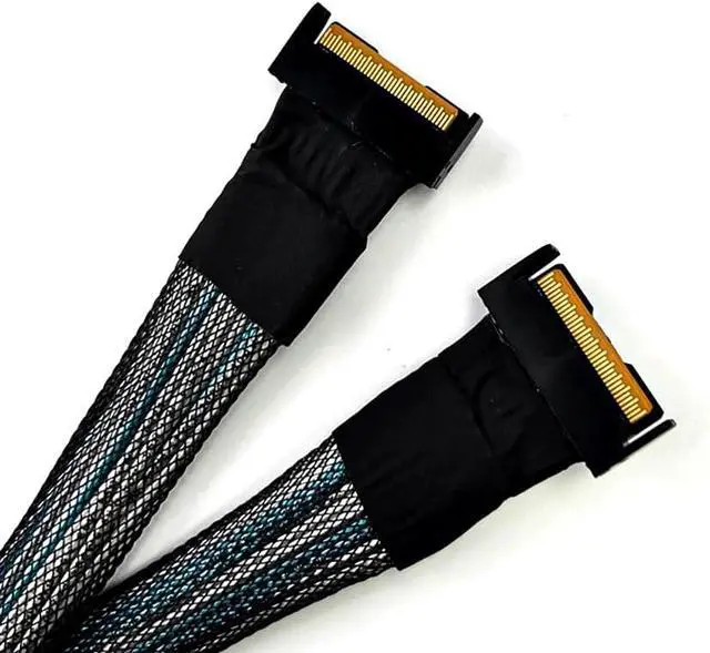 Alt view image 6 of 7 - JMT ADT-F36B-F37C PCI-e 4.0 X16 to X16 MCIO Bifurcation Adapter Riser Card 256G/bps Split Extender SFF-TA-1016 with Power Cable (50CM)