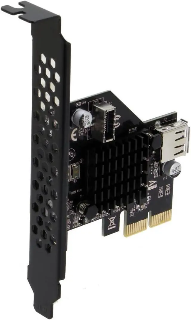 Alt view image 3 of 3 - SEDNA - PCIe USB3.2 Gen 2 (10Gbps) 2 Port Adapter (2X Internal Type E) with + 1 Extra Internal USB 2.0 Type A Port, Built-in Power Supply