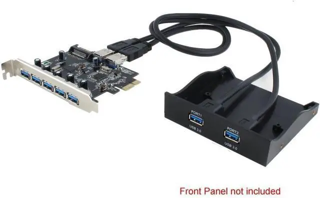 Alt view image 4 of 6 - Sedna - PCI Express USB 3.0 7 Port Adapter (Support Win 8 Uasp, Super Fast Speed), SATA Power Connector