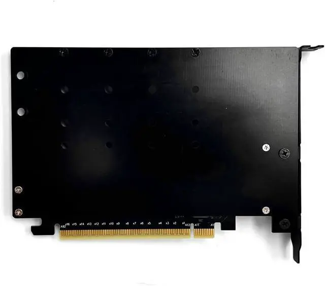 Alt view image 7 of 7 - JMT ADT-R34A PCIe5.0 x16 to 4-Port M.2 NVMe Hard Disk Split Card 4x128Gbps 1 to 4 Expansion Adapter Compatible with Gen3 Gen4 Gen5 (R34A)