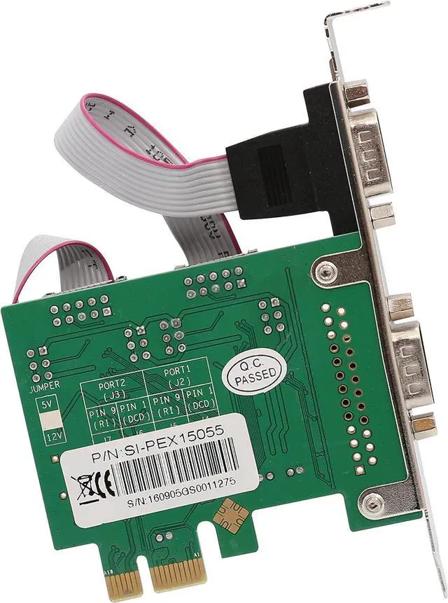 Alt view image 4 of 7 - Syba 2 Port Serial DB9 RS232 PCI-e 1.0 x1 with Low Bracket SI-PEX15055