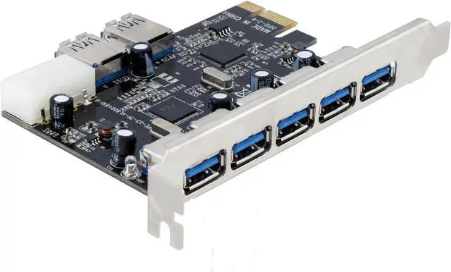 Alt view image 3 of 3 - Sedna - PCI Express USB 3.0 7 Port Adapter (Support Win 8 Uasp, Super Fast Speed), 4 Pin Molex Power Connector