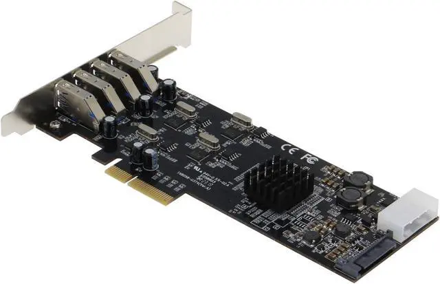 Alt view image 3 of 3 - Sedna - PCIe X4 4 Port USB 3.1 Gen 1 (5Gbps) Adapter (Real 5Gbps per Port, Total throughput = 20 Gbps)