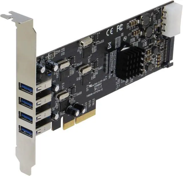 Alt view image 2 of 3 - Sedna - PCIe X4 4 Port USB 3.1 Gen 1 (5Gbps) Adapter (Real 5Gbps per Port, Total throughput = 20 Gbps)